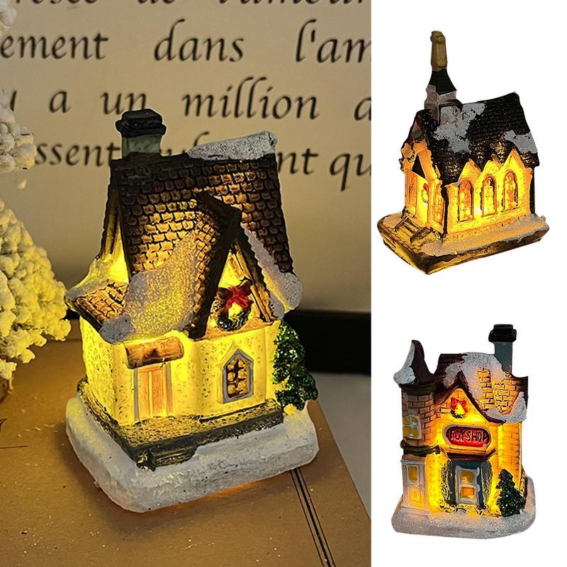 Collectible Vintage Lamps - Świąteczne domy wiejskie Vintage fałszywy dom