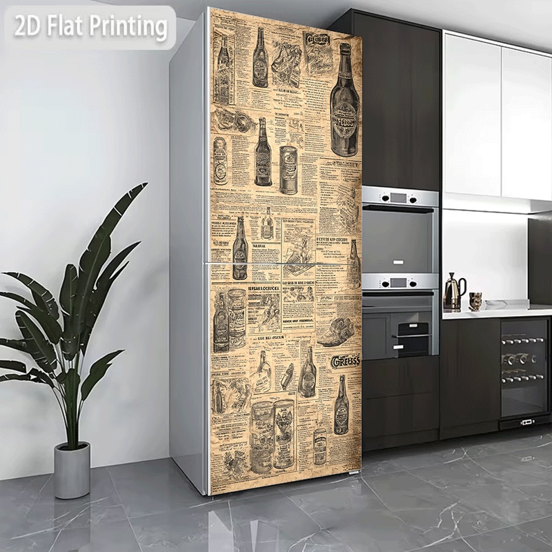 Collectible Vintage Newspapers - Naklejka na lodówkę, naklejka na lodówkę/zmywarkę,