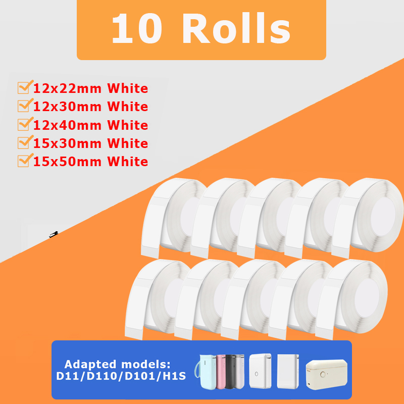 Typewriter Ribbon Roll - 10 rolek NiiMBOT D110 D11 D101