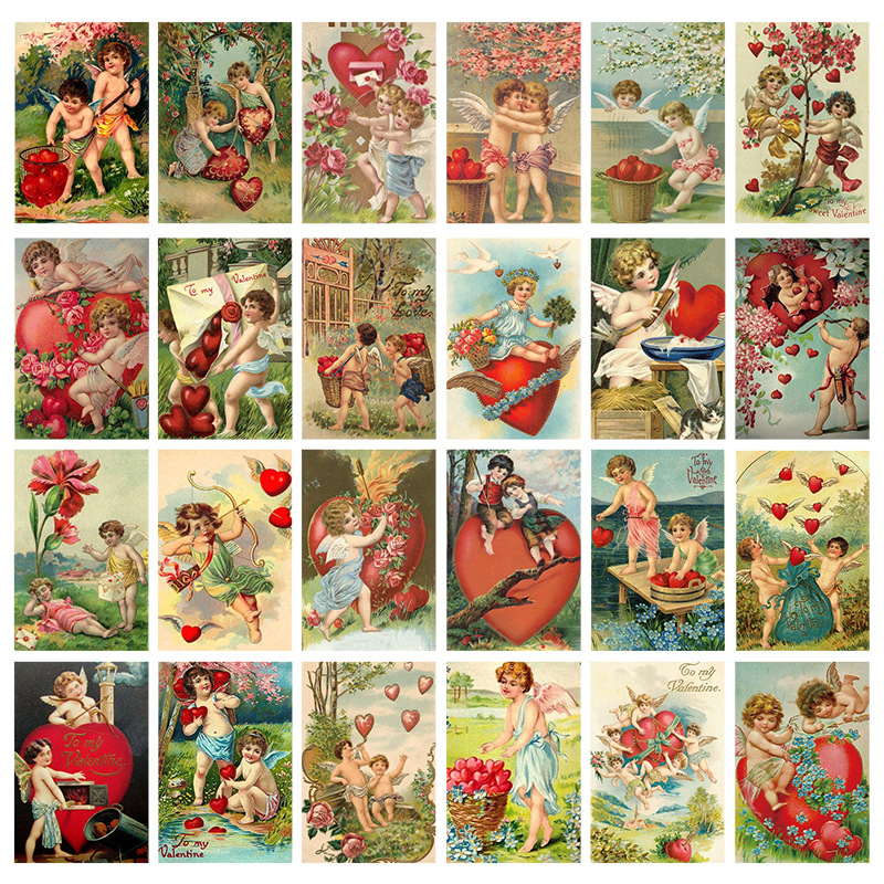 Collectible Vintage Greeting Cards - 12 sztuk pocztówka z kolekcji Vintage