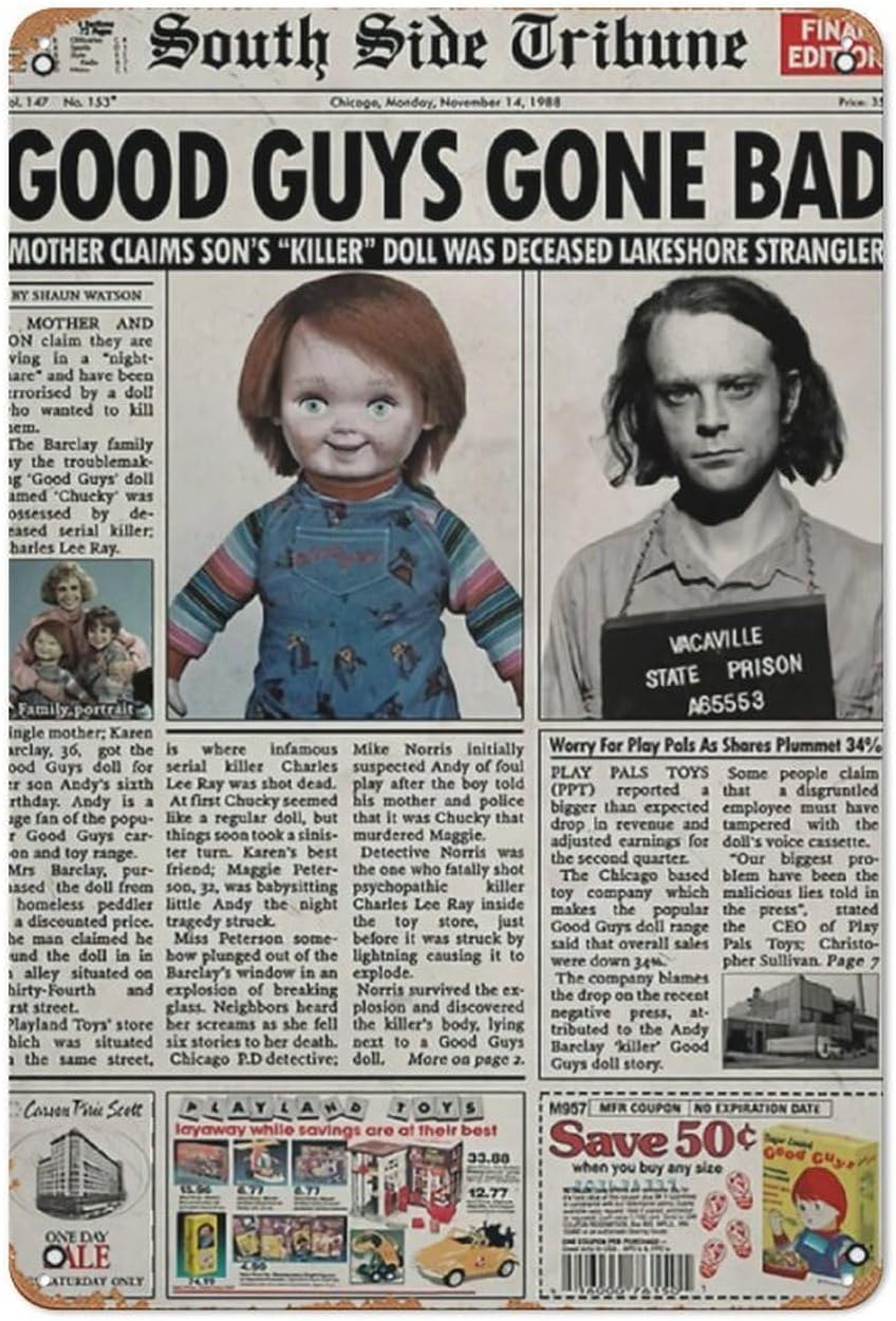 Collectible Vintage Newspapers - Child S Play 1988 Newspaper Poster