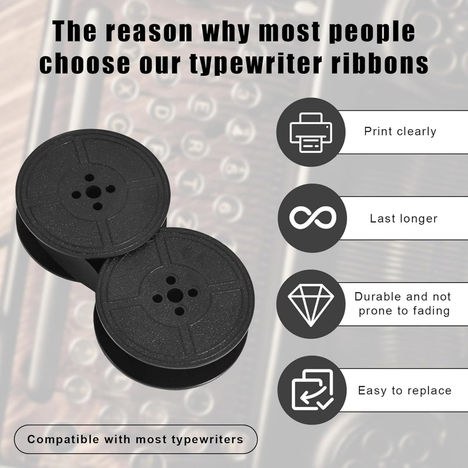 2 Rolki Uniwersalnej Taśmy do  – Typewriter Ribbon Roll recenzja i cena