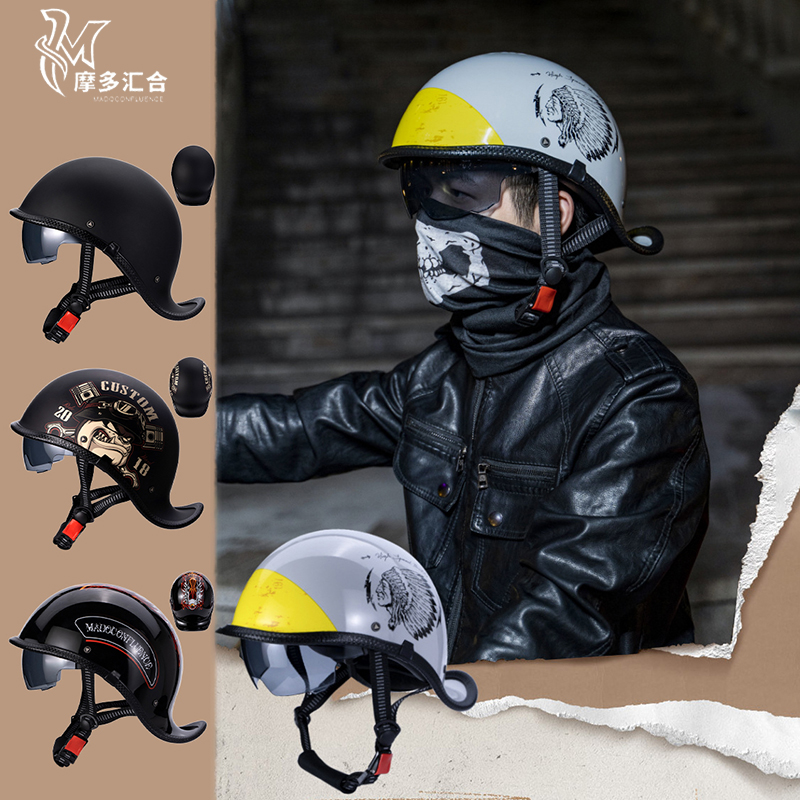 Retro kaski motocyklowe dla mę – Lens Cap Vintage recenzja i cena