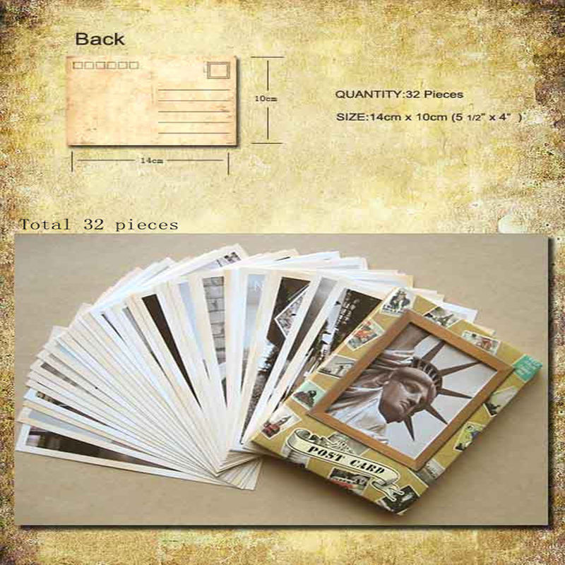 DIY Retro 32 sztuk/worek Vinta – Collectible Vintage Greeting Cards recenzja i cena