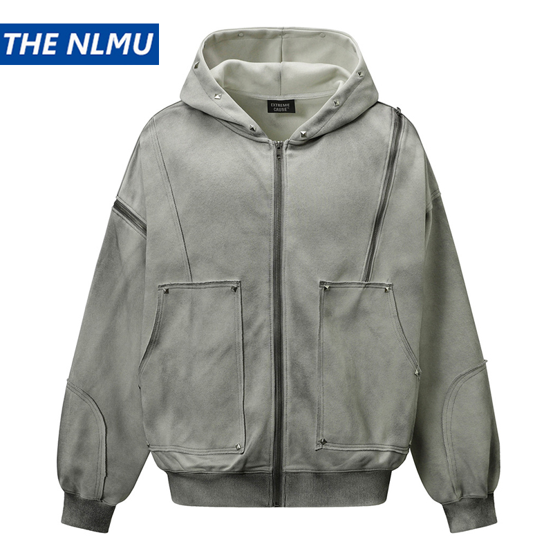 Męska kurtka z kapturem w styl – Vintage Zip Hoodie recenzja i cena