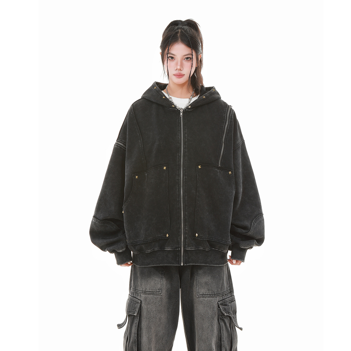 Męska kurtka z kapturem w styl – Vintage Zip Hoodie recenzja i cena