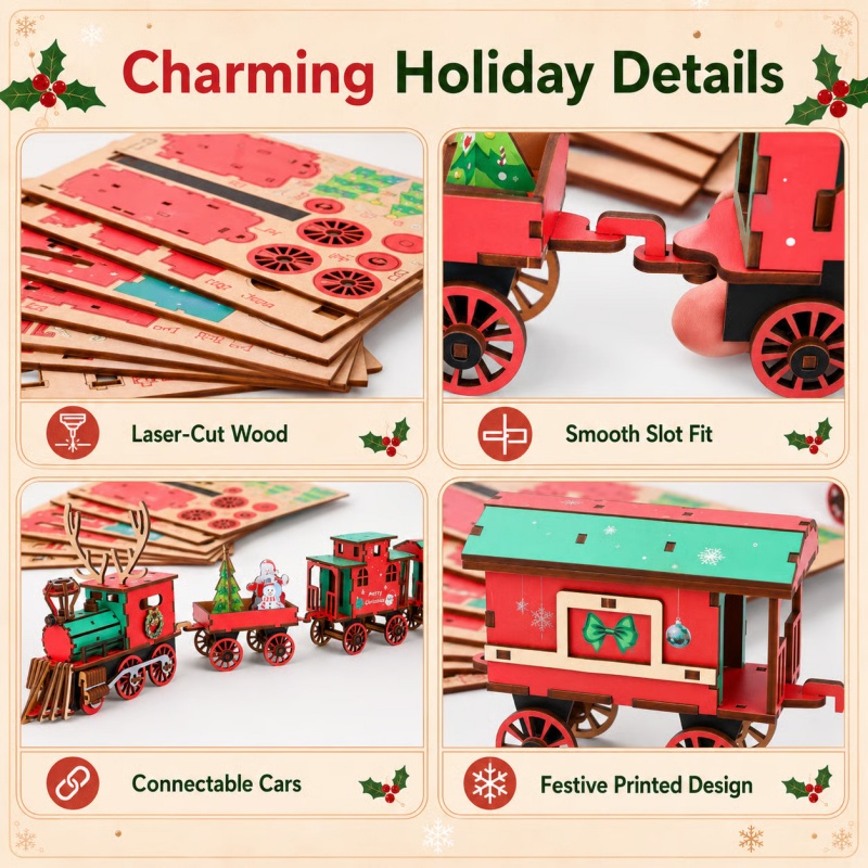 Nowy świąteczny drewniany zest – Vintage Collectible Christmas Ornaments recenzja i cena